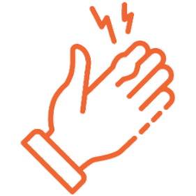 Icon Hand mit geschwollenem Fingergelenk